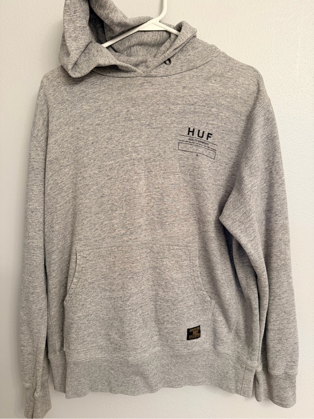HUF Gray Logo Pullover Hoodie
